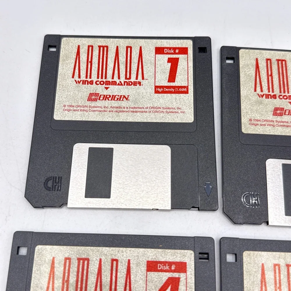 Origin Wing Commander Armada PC Big Box 1994 3.5 Floppy Disk Complete Space Sim